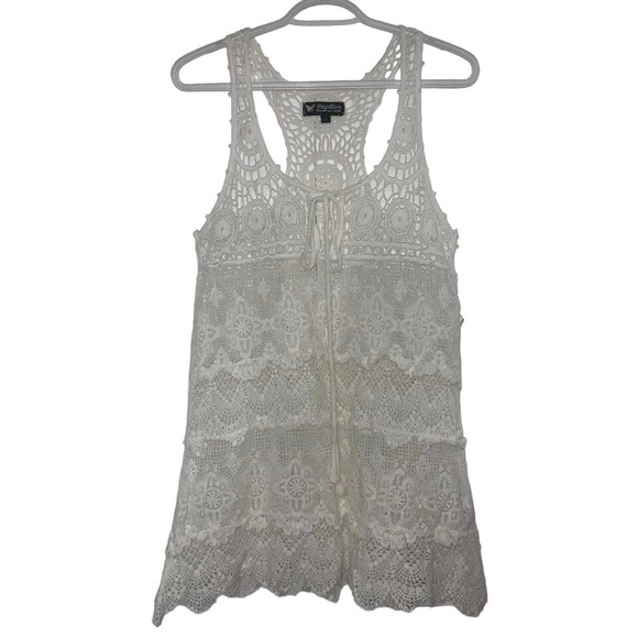 EUC Papillon Crochet Tie Top | Boho Festival - Picture 1 of 6